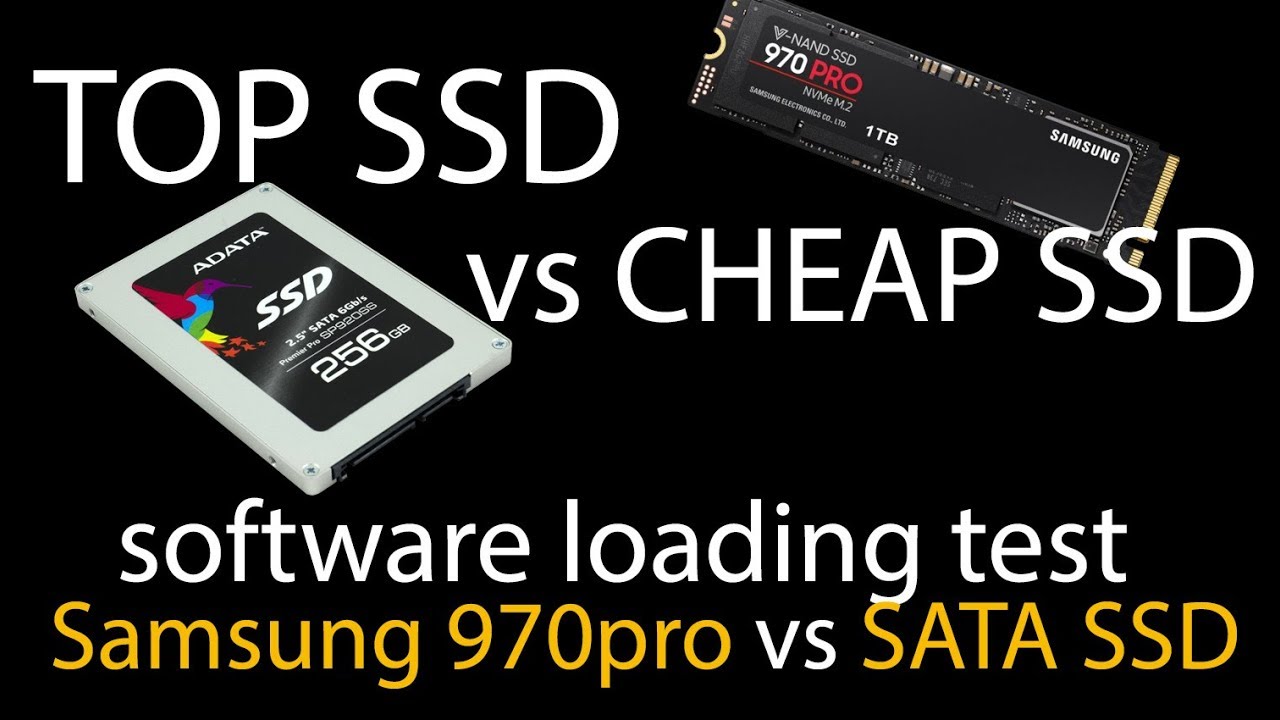 SSD software loading test: fast nvme SSD vs regular sata SSD - YouTube