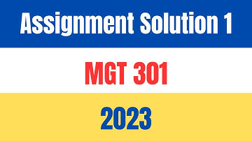 MGT 301 Assignment 1 correct solution with vulearningpoint