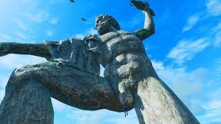 Climbing and Jumping off Zeus Statue (Highest Point of Kephallonia) - Assassins Creed Odyssey