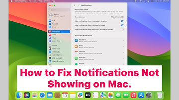 Notification Not Showing on Mac | How to Turn Off/On Notification on MacBook.