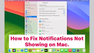 macOS Sonoma Notification Not Showing | How to Turn Off/On Notification on MacBook.