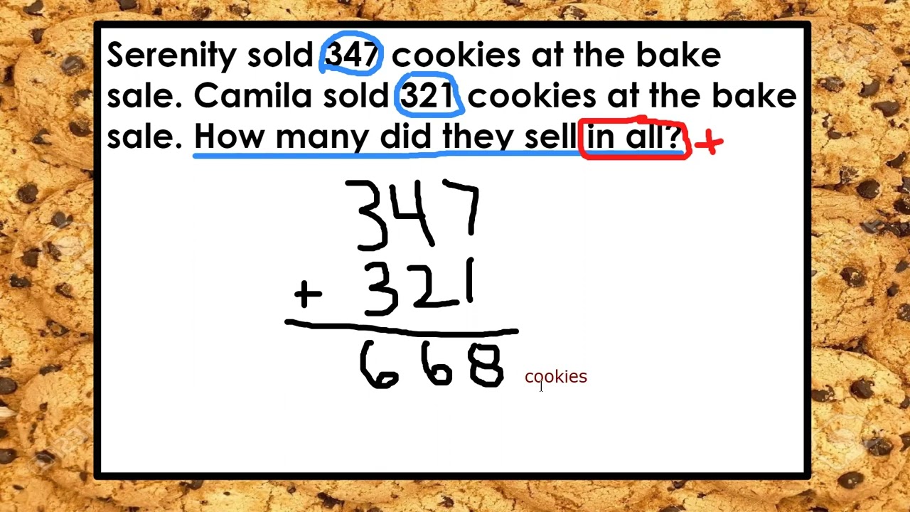 3-digit Addition Word Problems - YouTube