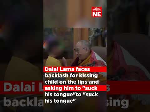 Dalai Lama faces backlash for kissing child on the lips and asking him to "suck his tongue"