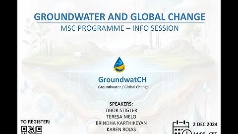 GWYN Special Webinar: GW and Global Change. Impact and Adaptation: MSc Programme Info Session