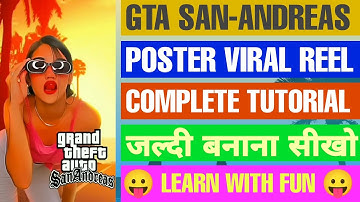 GTA san andreas Poster Reel effect || GTA  Viral Reel Tutorial || GTA Vector Reel Tutorial