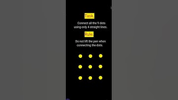 How to connect 9 dots using 4 straight lines.✅️