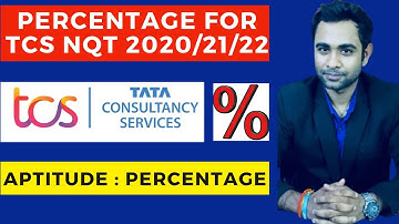 TCS NQT Aptitude 30th August 2021 | Percentage for TCS NQT  | TCS Cognitive Skills