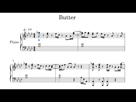 ピアノ 楽譜 Butter Bts 방탄소년단 初級 中級 Youtube
