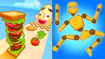 Ragdoll Break VS Sandwich Runner - Satisfying ASMR All Levels Best Android iOS Gameplay