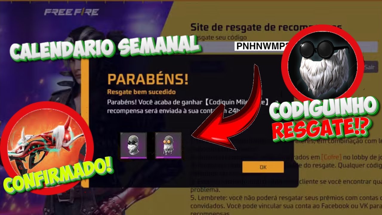 CORRE! CODIGUINHO INFINITO DA BARBA DO VELHO? CALENDARIO SEMANAL