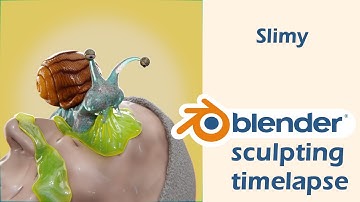 Slimy - #sculptjanuary #blender #art #timelapse