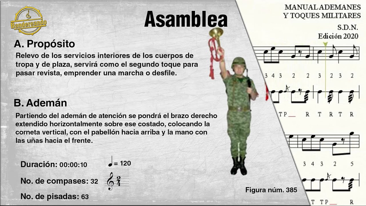Asamblea - Partitura y Tablatura ♫ | Toques Banda de Guerra 🎺 - YouTube