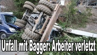Unfall Mit Bagger Arbeiter Verletzt