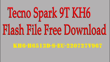 Tecno Spark 9T KH6 Flash File Free Download