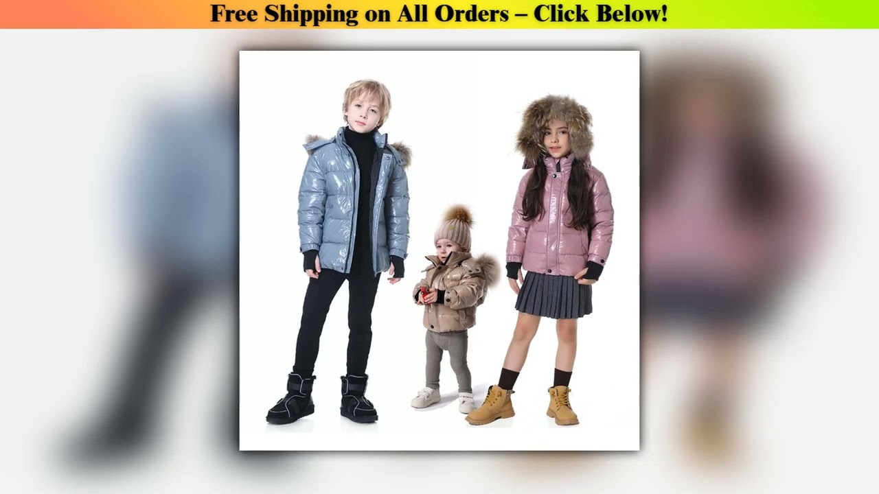 Big discount kids coat winter down jackets for boys girls ,protective from wind and water + filled