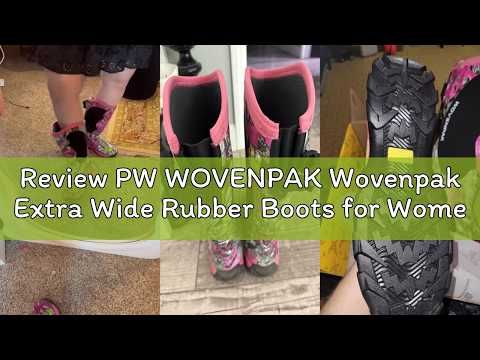 Review PW WOVENPAK Wovenpak Extra Wide Rubber Boots for Women, Waterproof Hunting Boots with Steel S