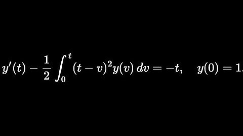 Diff Eqn: Solving an Integro-differential equation by the Laplace transform
