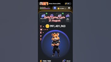 21 August Daily Cipher Code Hamster Kombat | Daily Cipher Code 20 Aug