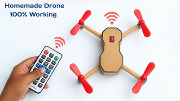 How to make a mini drone from cardboard - Easy flying drone | homemade drone 100% working 