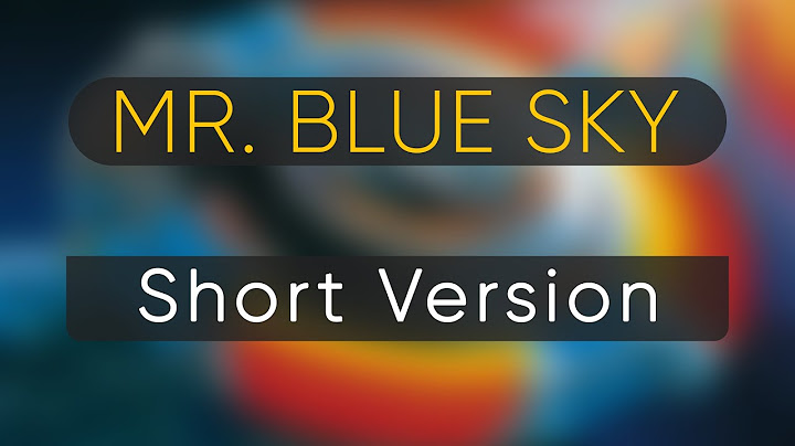 Mr. Blue Sky Radio Edit version - Radio Edit performance video thumbnail