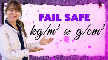 EASY: Convert kg/m3 to g/cm3 | kg to g, m3 to cm3