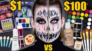 1 vs 100 halloween makeup cheap vs expensive