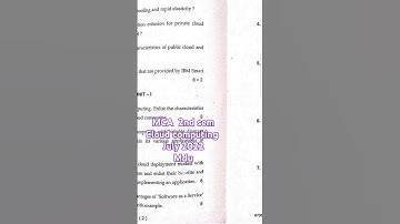 #mca # cloud computing July 2022 # question paper # mdu # MCA 2 nd semester