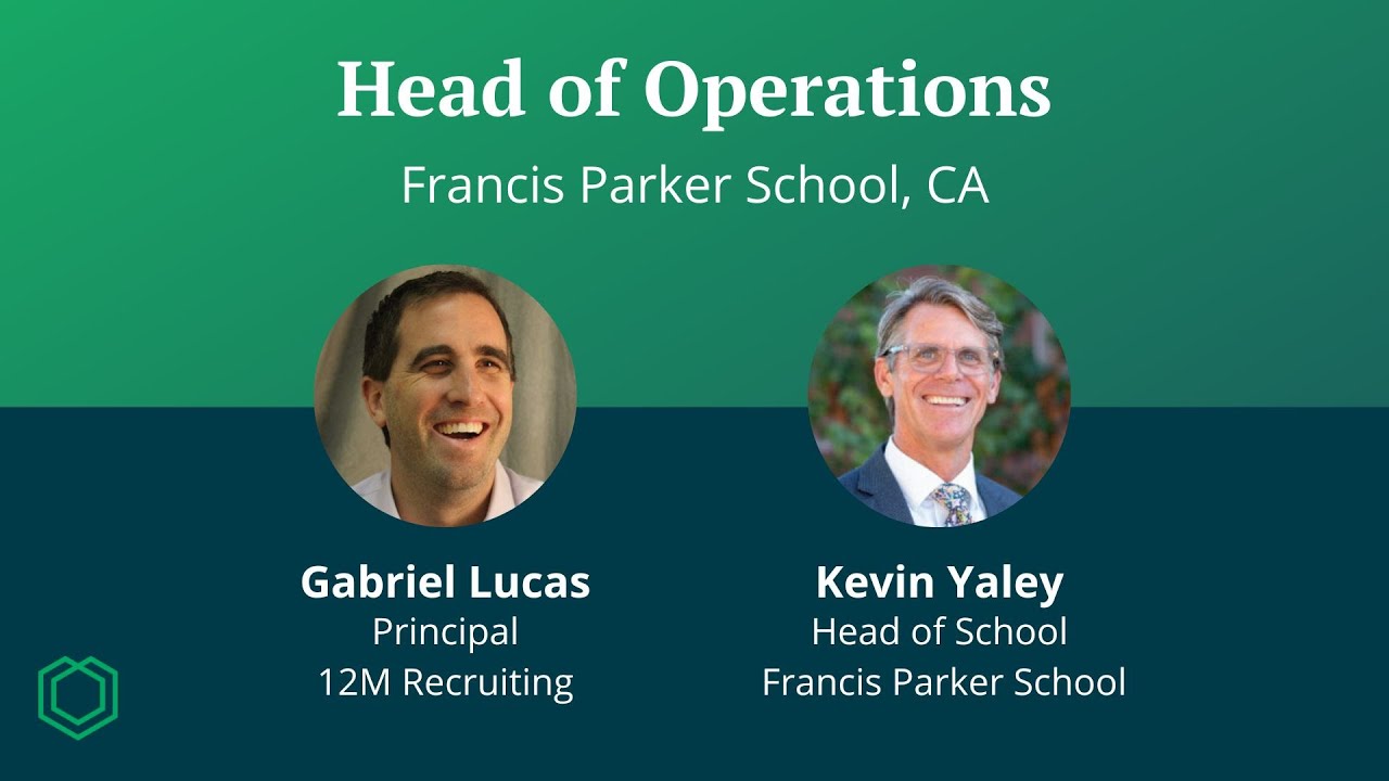 New search Head of Operations Interview with the Head of School at