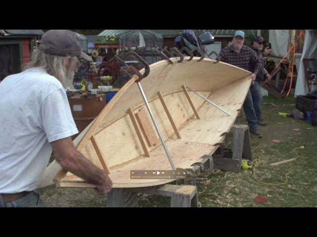 How to build a simple 15 foot plywood boat in 2 days with Lou - Catskill  Mountain  Maker Camp 