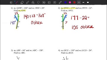 Angle addition postulate part 2