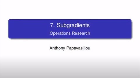 LINMA2491: Subgradient Methods