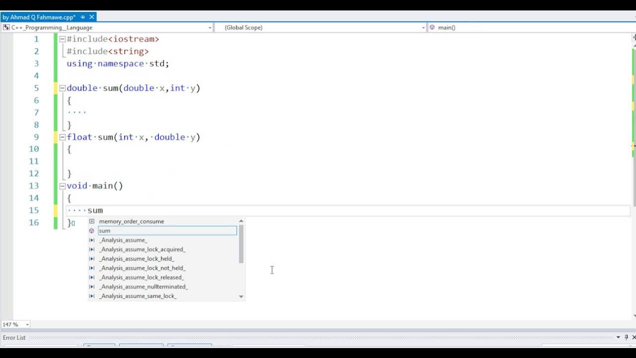 Overload functions in c++ - YouTube