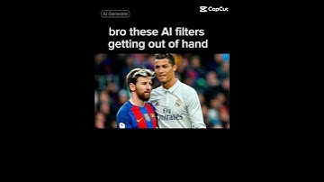 REAL footage of Messi and Ronaldo hugging#ai #soccer