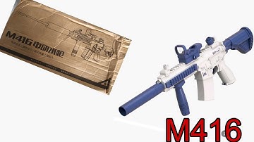Mở hộp súng M416 đồ chơi phun nước tự động (BTMT)