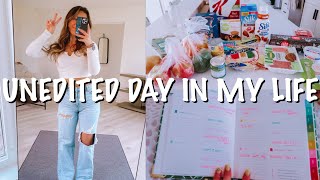 UNEDITED DAY IN MY LIFE: planning for the week, grocery haul, &amp; more!