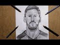 Drawing lionel messi tricks pencil sketch