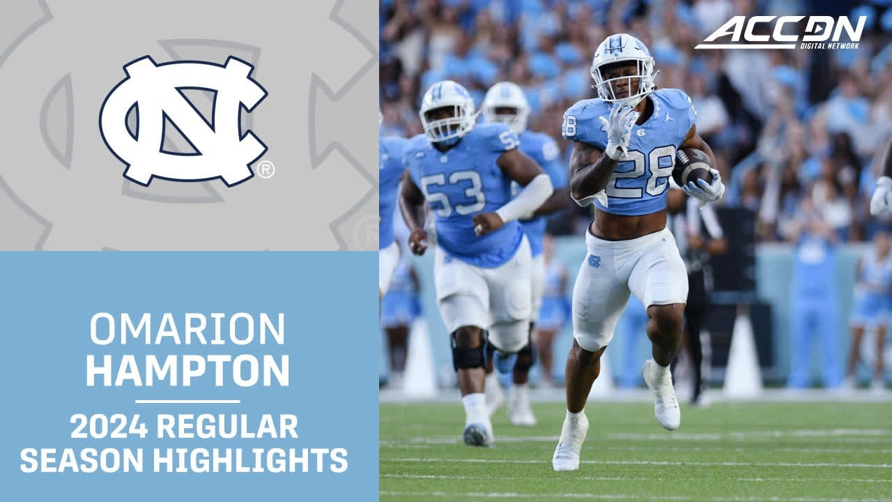 Omarion Hampton 2024 Regular Season Highlights | UNC Running Back - YouTube