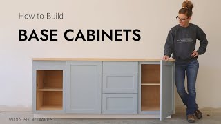 How to Build Base Cabinets with Face Frames--EASY!