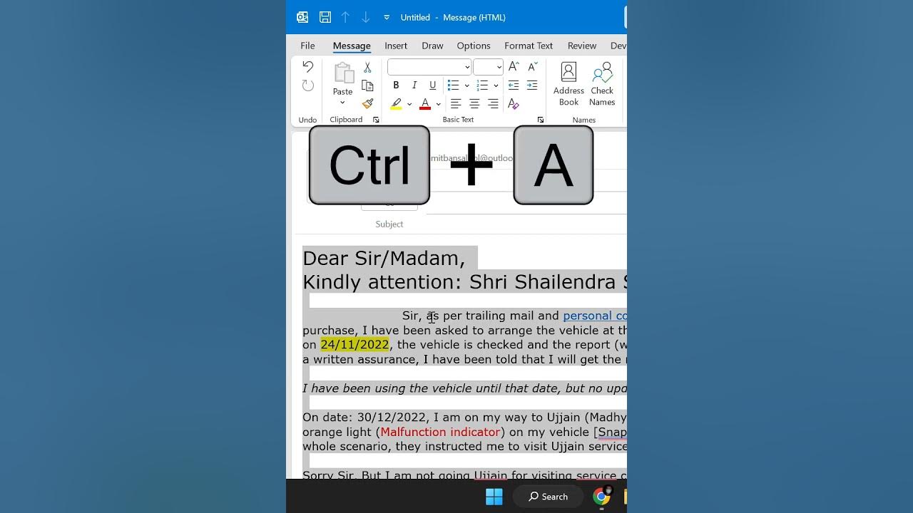 Quick shortcut to clear all formatting in outlook shorts youtube