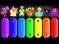 RAINBOW MONSTERS FOR KIDS | Learn Colors with Spooky Xylophone Games by Annie and Ben