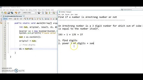 Learn how to check if a number is an Armstrong or not in java - Hindi