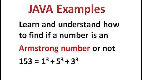 Learn how to check if a number is an Armstrong or not in java - Hindi