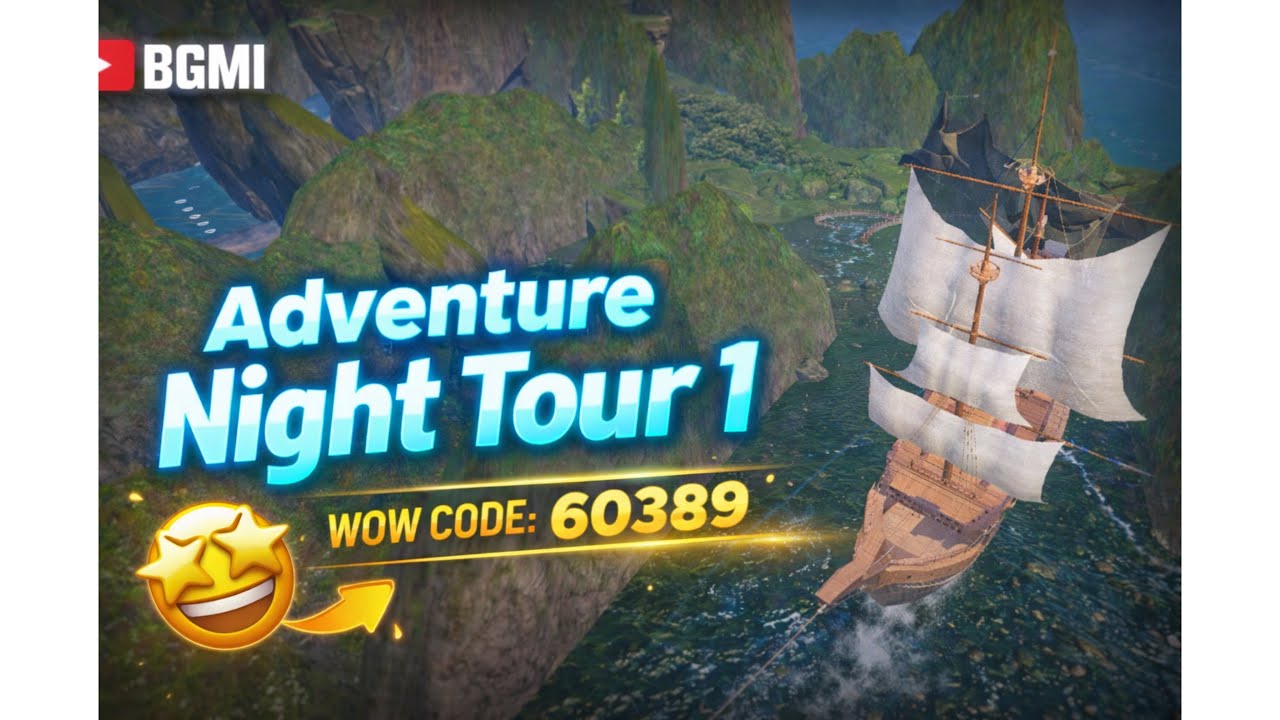 Adventure Night Tour 1 😱 | BGMI WOW Mode Parkour | WOW Code 60389 