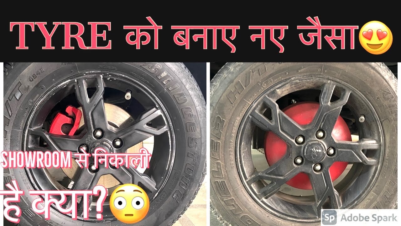 TYRE POLISHING guide🤞🏻 how to shine your car’s tyre 🚘and properly