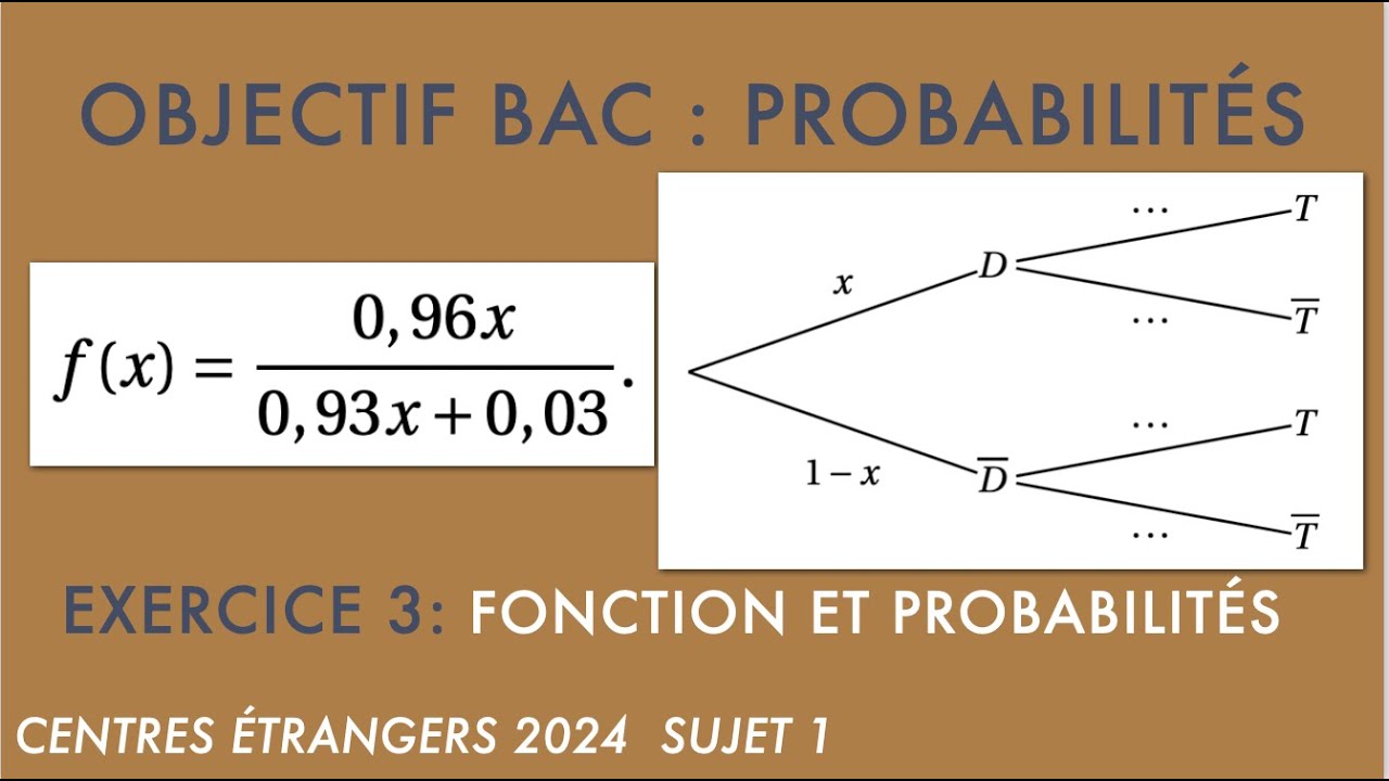 Objectif Bac Probabilités 3 : fonction et proba