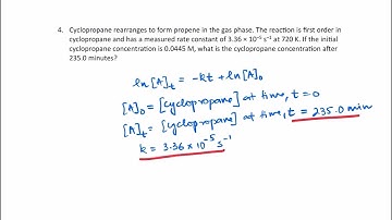 How to calculate the final concentration of a reactant in a first order reaction