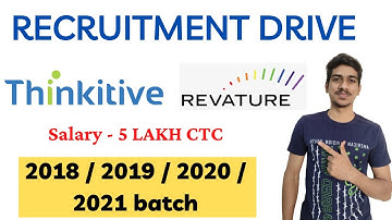 Thinktive Recruitment Drive| 2018,2019,2020,2021 Batch| BE BTECH MCA ME MTECH| Revature Jobs