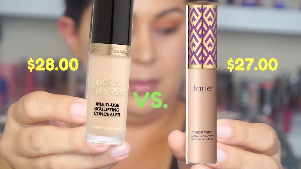 Too Faced Born This Way Super Coverage Concealer VS. Tarte Shape Tape | JasminHuerta