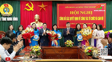 Liên đoàn Lao động tỉnh công bố các quyết định về công tác tổ chức và cán bộ