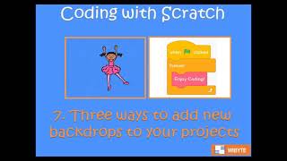 7. Three ways to add new backdrops to Scratch Projects